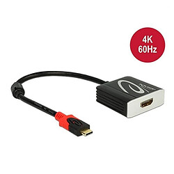 DeLOCK Câble adaptateur USB Type C Mâle > HDMI 4 K/60 Hz femelle Noir DP Alt de la mode