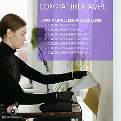 123CONSOMMABLES - 117A - Pack 4 toners compatibles HP 117A - noir et couleurs