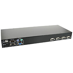 KVM Commutateur, InLine®, 4 x, 19"" 1HE, USB ou PS/2, avec OSD