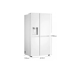 Avis Réfrigérateur américain 92cm 638l nofrost - GSLC40SWPE - LG