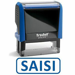 Trodat 43517 X-Print "SAISI LE" Timbre Auto Caoutchouc Bleu