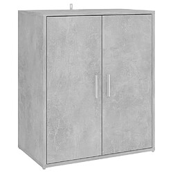 Maison Chic Armoire à Chaussures Gris béton,Meuble de Rangement à Chaussures 60x35x70 cm Aggloméré -MN37477 pas cher