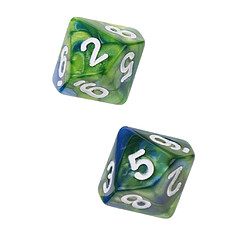 10pcs 10 face d10 polyhedral dice couleur double pour dnd rpg mtg vert bleu pas cher