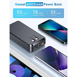 SANAG Powerbank, 22,5 W Fast Charging 3 Entrées Et 5 Sorties Batterie Externe Pour Téléphone Portable, Avec Affichage Led Et Lampe De Poche Pour Iphone, Samsung, Huawei, Tablette Etc