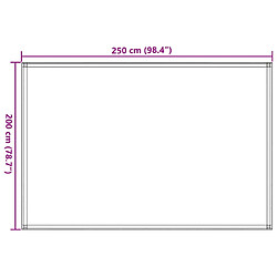 vidaXL Tapis de tente 250x200 cm Anthracite et blanc pas cher