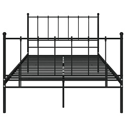 Avis vidaXL Cadre de lit sans matelas noir métal 120x200 cm