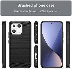 Htdmobiles Coque pour Xiaomi 13 5G - housse etui silicone gel carbone + verre trempe - NOIR