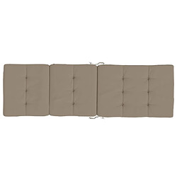 Acheter vidaXL Coussins de chaise longue lot de 2 taupe tissu oxford