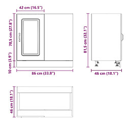 vidaXL Armoire de cuisine Kalmar blanc bois d'ingénierie pas cher