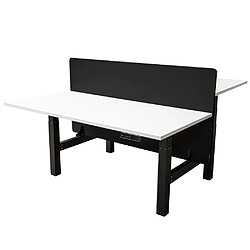 IVOL Cloison bureau double 140 x 80 cm - Noir