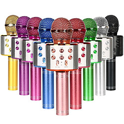 Universal WS858 Portable Bluetooth Karaoké Microphone Haut-parleur professionnel sans fil Homepage KTV Microphone portatif (or)