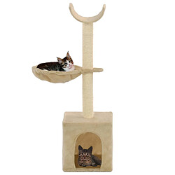 Arbre à chat avec griffoirs,niche pour chat en sisal 105 cm Beige -MN43440