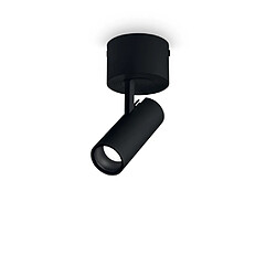 Ideal Lux Spot LED décoratif monté en surface Noir Noir, 3000K