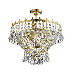 Searchlight Grand Chandelier Versailles Cristal Or 5 ampoules 39cm