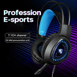 Acheter V1000 Casque Heavy Bass Internet Cafe E-Sport Jeu Casque Lumineux 7.1 Canal Usb / 3.5Mm Casque Blue_7.1 Interface Usb