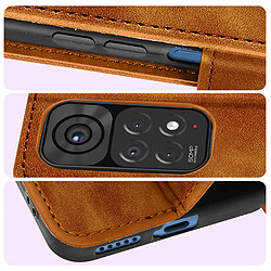 Acheter Avizar Housse pour Redmi Note 11 et Note 11s clapet porte-carte et support vidéo Camel