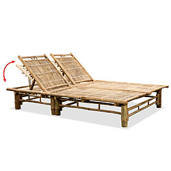 Acheter Maison Chic Chaise longue | Transat Bain de soleil pour 2 personnes Bambou -GKD56966