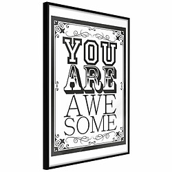 Paris Prix Affiche Murale Encadrée You Are Awesome 20 x 30 cm Noir