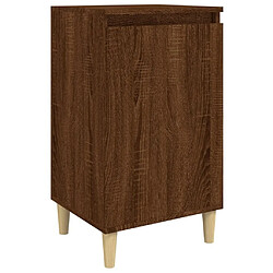 Maison Chic Table de chevet,Table de nuit,Table d'appoint pour salon chêne marron 40x35x70 cm bois d'ingénierie -MN77493