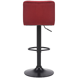 Acheter Decoshop26 Lot de 2 tabourets de bar en velours rouge coutures décoratives piètement métal noir 10_0004147