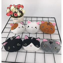 Universal 6 couleurs, nouvelle poupée en peluche pour chat, petit porte-clés pour poupée en peluche (mi-blanc)