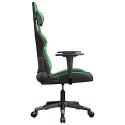 Avis vidaXL Chaise de jeu Noir et vert Similicuir