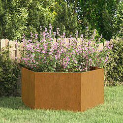 vidaXL Jardinière Rouillé 90x90x45 cm Acier corten