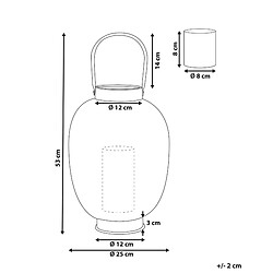 Avis Beliani Lanterne LANTAU Métal 40 cm Doré
