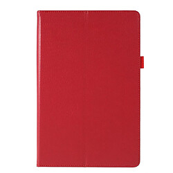 Etui en PU texture litchi avec support rouge pour Samsung Galaxy Tab S5e SM-T720