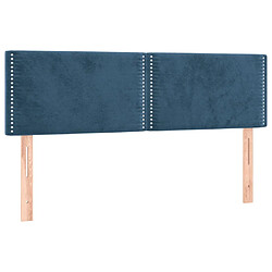 Acheter Maison Chic Tête de lit moderne à LED lumineuse pour chambre - Décoration de lit Bleu foncé 144x5x78/88 cm Velours -MN74768