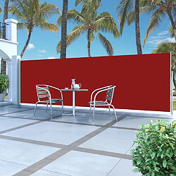 Maison Chic Auvent latéral rétractable de balcon | Store extérieur | Auvent solaire de patio 160x500 cm Rouge -GKD80892