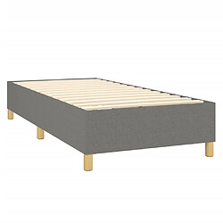 Acheter vidaXL Sommier à lattes de lit matelas LED Gris foncé 100x200 cm Tissu