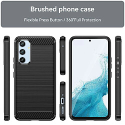 Htdmobiles Coque pour Samsung Galaxy A54 5G - housse etui silicone gel carbone + verre trempe - NOIR