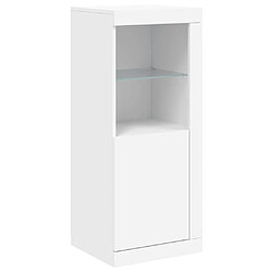 Avis Maison Chic Commode Buffet - Meuble de rangement avec lumières LED blanc 41x37x100 cm -GKD30011