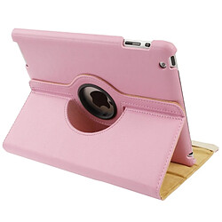 Wewoo Smart Cover rose pour nouvel iPad 3 Étui en cuir pivotant de 360 degrés avec fonction de veille / réveil et support pas cher