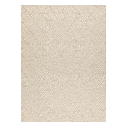 RUGSX Tapis en laine TAHAR 99001B crème - TISSÉ MAIN boucle, losanges, bohème 120x180 cm