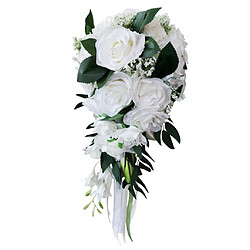 Avis Main De Mariage Bouquet De Mariée Tenant Des Fleurs Artificielles Blanc