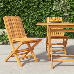 Maison Chic Lot de 2 Chaises de jardin,Fauteuil d'extérieur pliantes 47x47x89 cm bois massif teck -MN79159