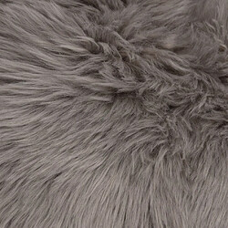 Decoshop26 Tapis 60 x 90 cm Peau de mouton synthétique Gris clair DEC024047