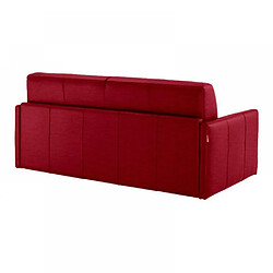 Inside 75 Canapé lit 2-3 places SUN convertible EXPRESS 120cm tweed rouge matelas épaisseur 16cm pas cher