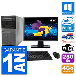 PC Tour Dell 3020 Ecran 22" Intel G3220 RAM 4Go Disque 250Go Windows 10 Wifi - Occasion