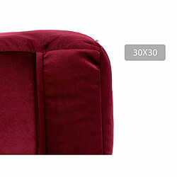 Avis Gift Decor Pouf Velours Bordeaux 30 x 30 x 30 cm (4 Unités)