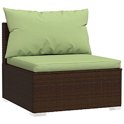 Avis Maison Chic Salon de jardin 10 pcs + coussins - Mobilier/Meubles de jardin - Table et chaises d'extérieur Marron Résine tressée -MN48517