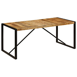 vidaXL Table à manger Bois de manguier brut 180 cm