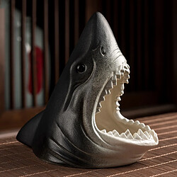 Universal Cendrier céramique Creative Shark Sculpture de bureau Décoration de bureau multifonctionnelle Boîte de rangement