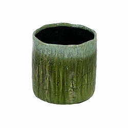 BigBuy Garden Cache-pot Vert Céramique Ø 23 cm 23 x 23 x 23 cm