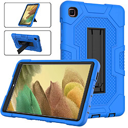 Coque en TPU + Silicone Conception de couleur contrastée B3 avec béquille coulissante bleu foncé/noir pour votre Samsung Galaxy Tab A7 Lite 8.7 pouces T225/T220 (2021)