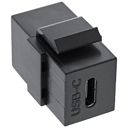 InLine Module Snap-In USB 2.0, USB 2.0 A femelle / femelle, boîtier blanc