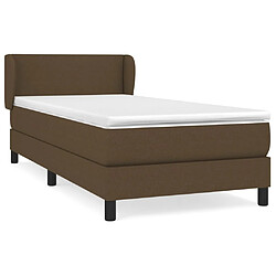 vidaXL Sommier à lattes de lit avec matelas Marron foncé 80x200 cm