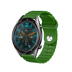 Bracelet en silicone Boucle inversée de 22 mm vert foncé pour votre Samsung Gear S3/Galaxy Watch 46mm/Huawei GT2 46mm/Huami Amazfit 1/2